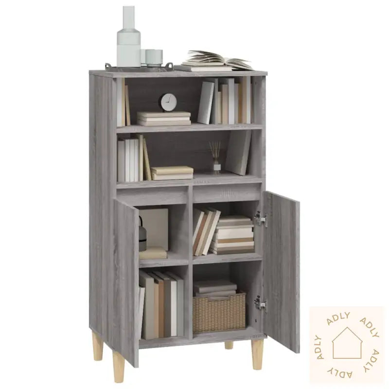 Highboard Grå Sonoma 60X36X110 Cm Konstruert Tre
