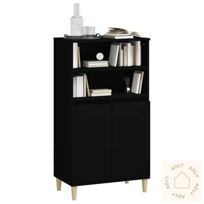 Highboard Svart 60X36X110 Cm Konstruert Tre