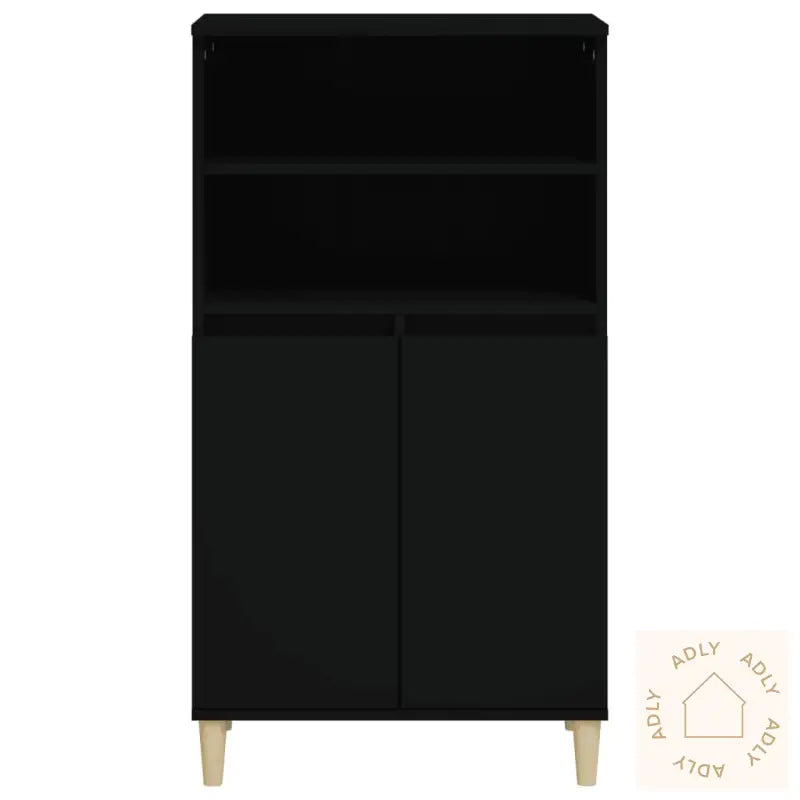 Highboard Svart 60X36X110 Cm Konstruert Tre