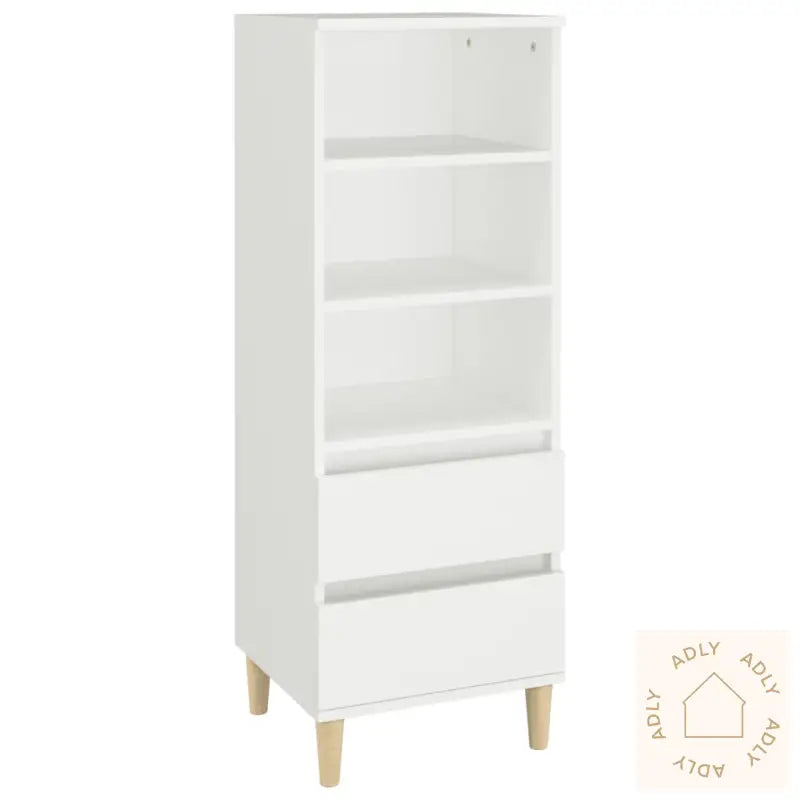 Highboard Hvit 40X36X110 Cm Konstruert Tre