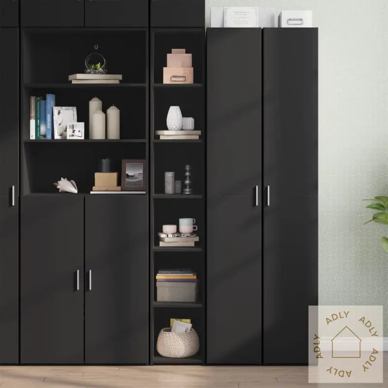 Hylle Svart 30X41X185 Cm Konstruert Tre