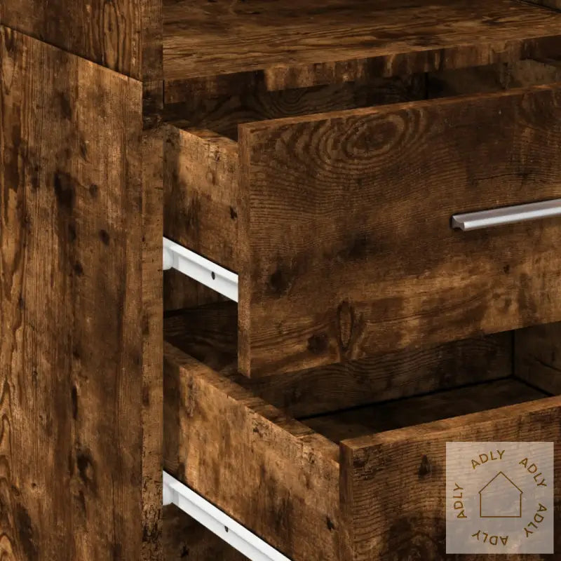 Hylle Røkt Eik 40X42,5X185 Cm Konstruert Tre