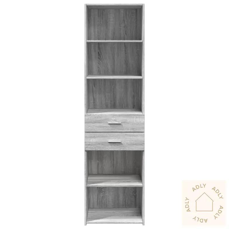 Hylle Grå Sonoma 50X42,5X185 Cm Konstruert Tre