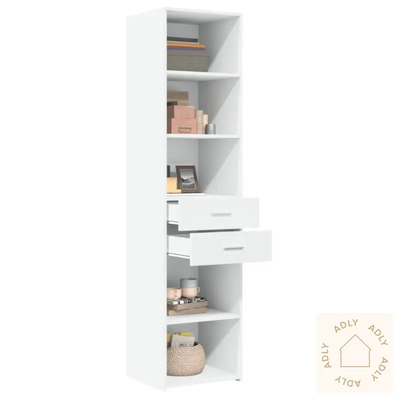 Hylle Hvit 45X42,5X185 Cm Konstruert Tre