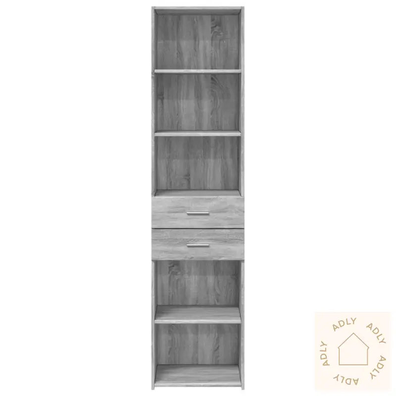 Hylle Grå Sonoma 45X42,5X185 Cm Konstruert Tre