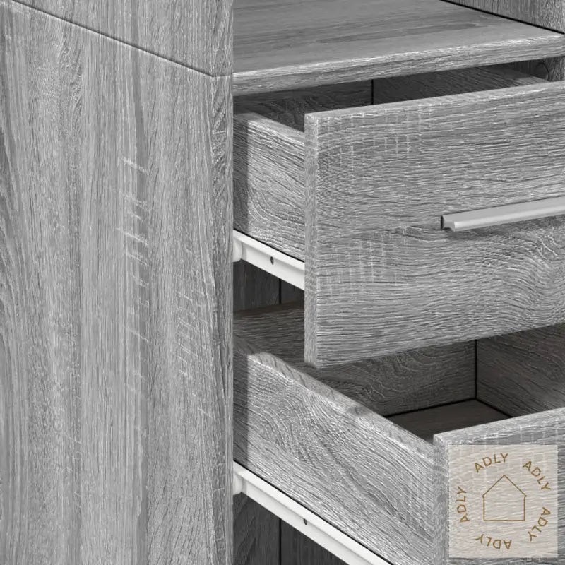 Hylle Grå Sonoma 50X42,5X185 Cm Konstruert Tre