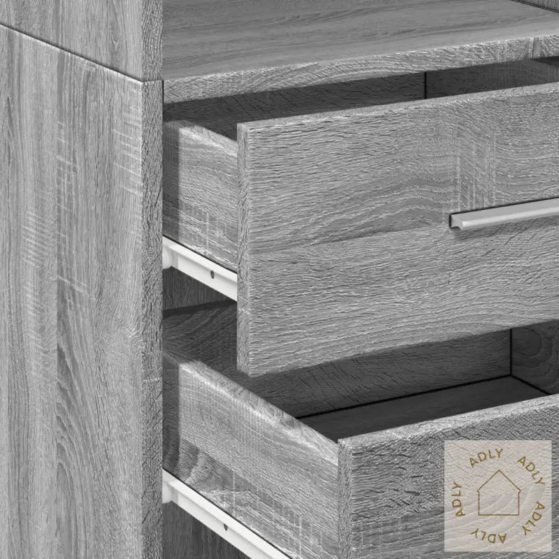 Hylle Grå Sonoma 40X42,5X185 Cm Konstruert Tre