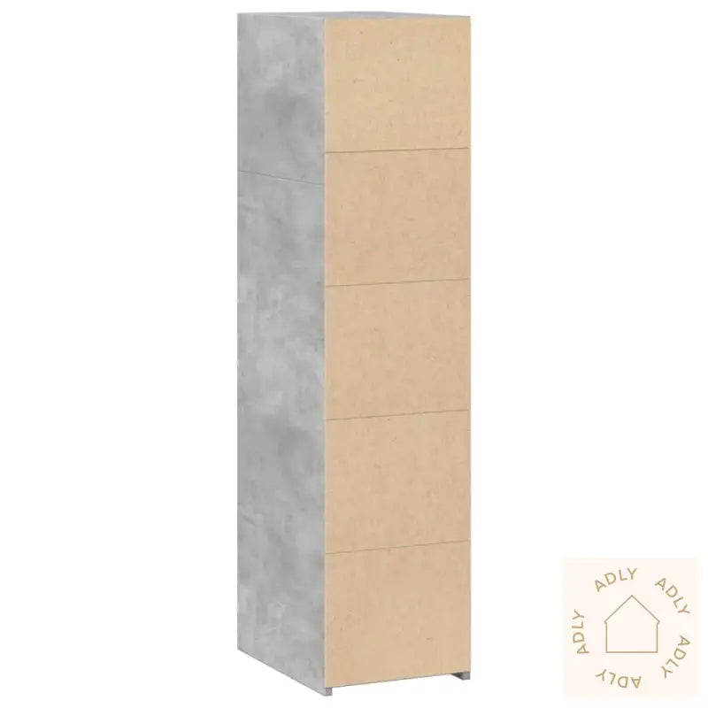 Hylle Betonggrå 30X41X124 Cm Konstruert Tre