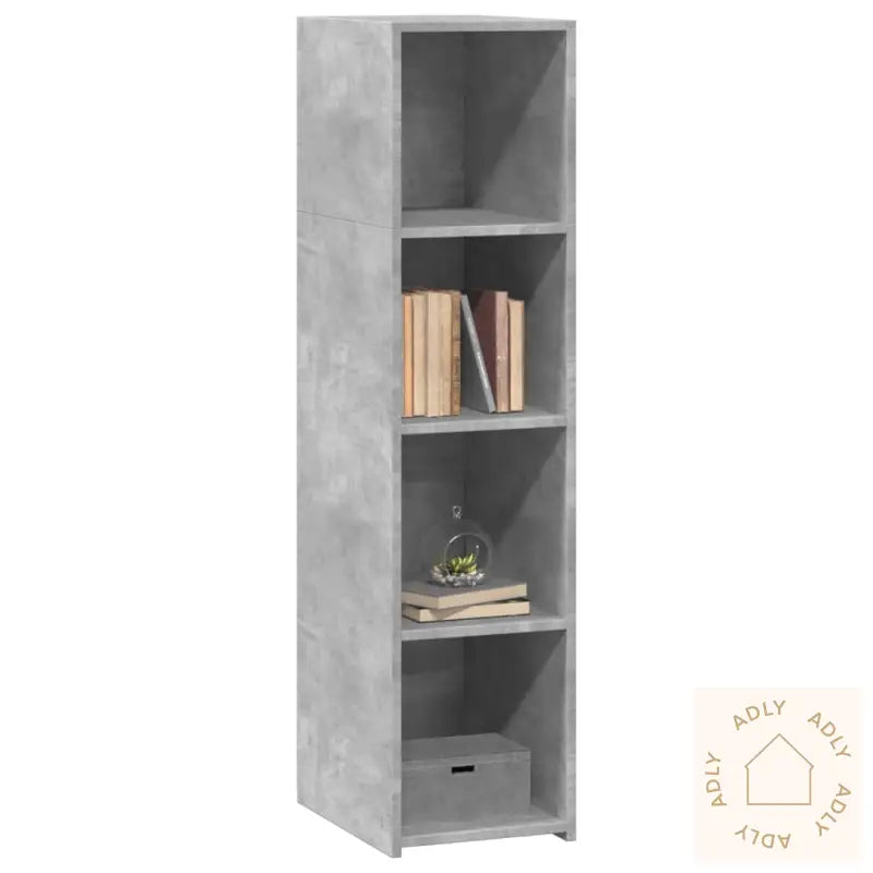 Hylle Betonggrå 30X41X124 Cm Konstruert Tre