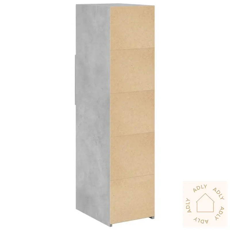 Hylle Betonggrå 30X42,5X124 Cm Konstruert Tre