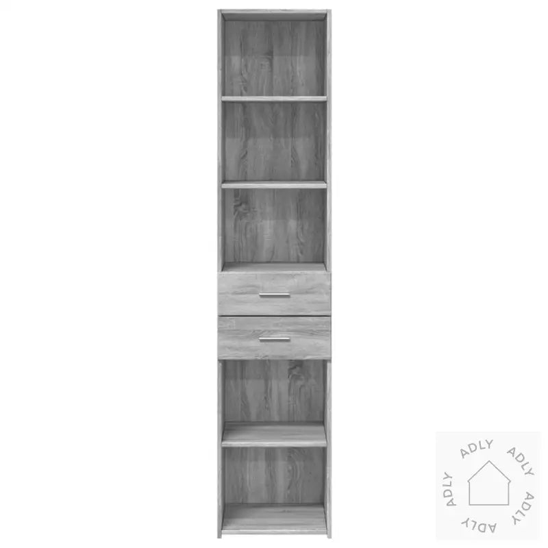 Hylle Grå Sonoma 40X42,5X185 Cm Konstruert Tre