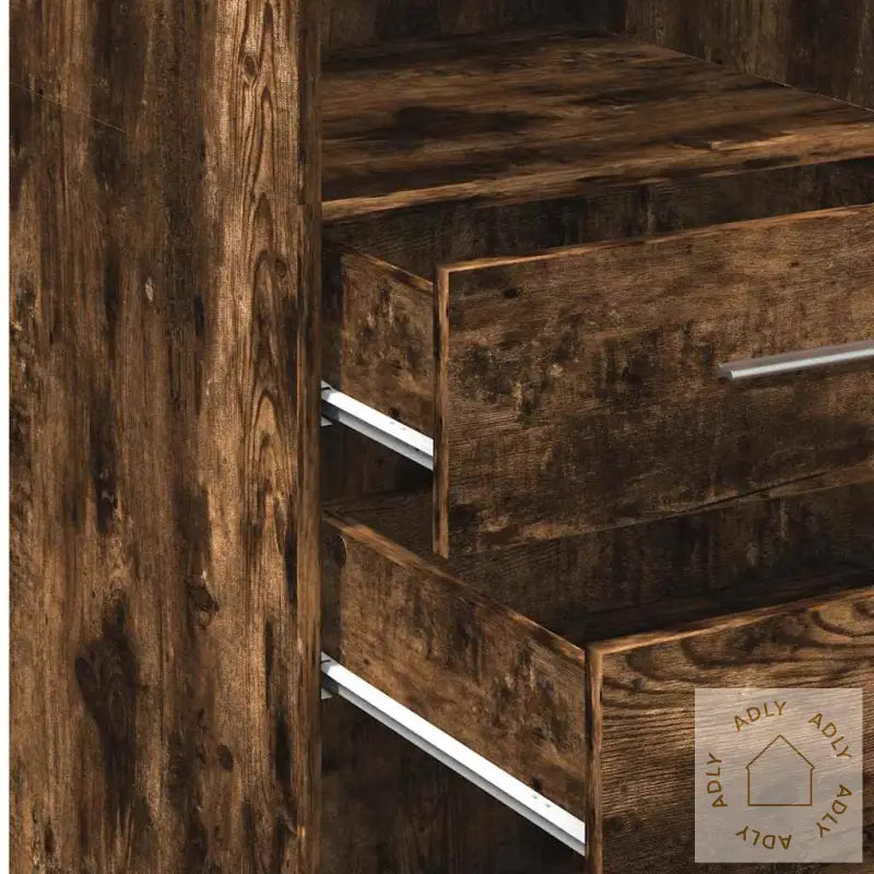 Hylle Røkt Eik 30X42,5X124 Cm Konstruert Tre