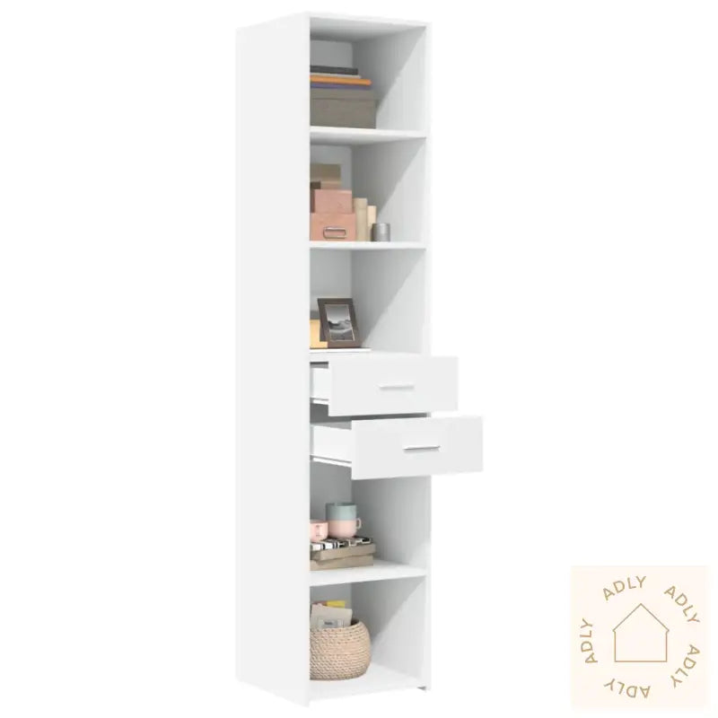 Hylle Hvit 40X42,5X185 Cm Konstruert Tre