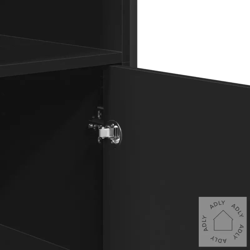 Highboard Svart 79,5X35,5X137,5 Cm Konstruert Tre