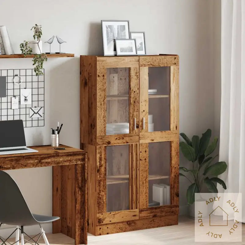 Highboard Gammelt Tre 82,5X30,5X150 Cm Konstruert Tre
