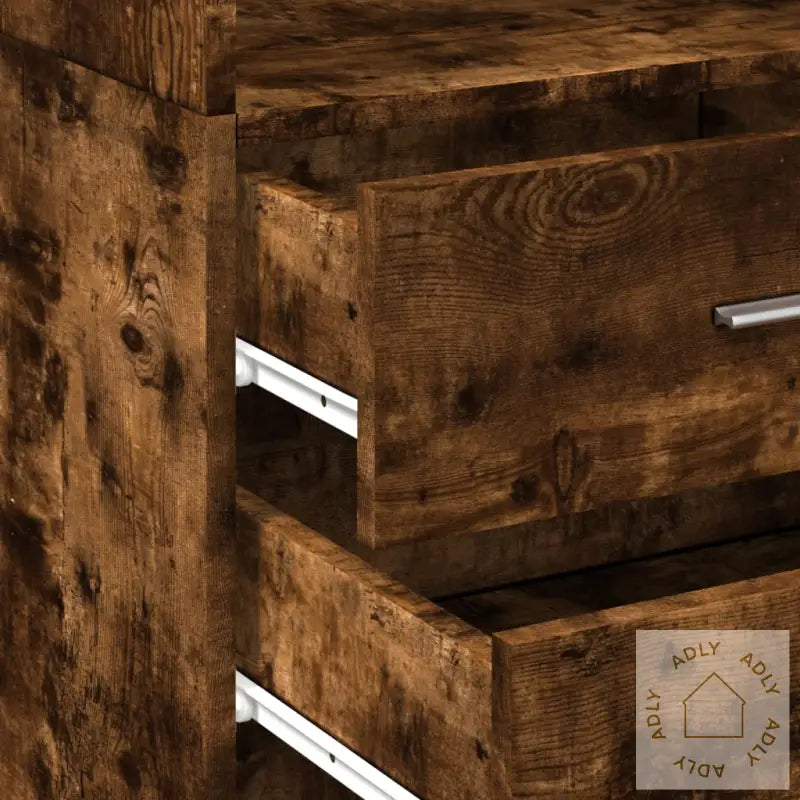 Hylle Røkt Eik 45X42,5X185 Cm Konstruert Tre