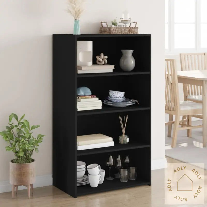 Hylle Svart 70X41X124 Cm Konstruert Tre