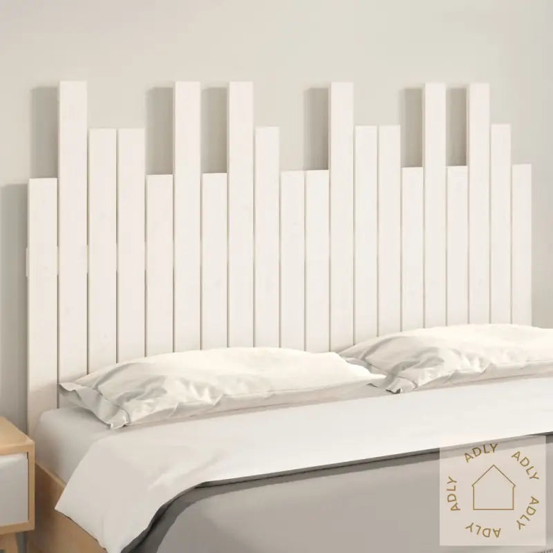 Veggmontert Sengegavl Hvit 127,5X3X80 Cm Heltre Furu