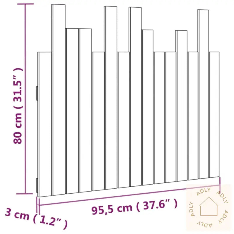 Veggmontert Hodegavl Honningbrun 95,5X3X80 Cm Heltre Furu
