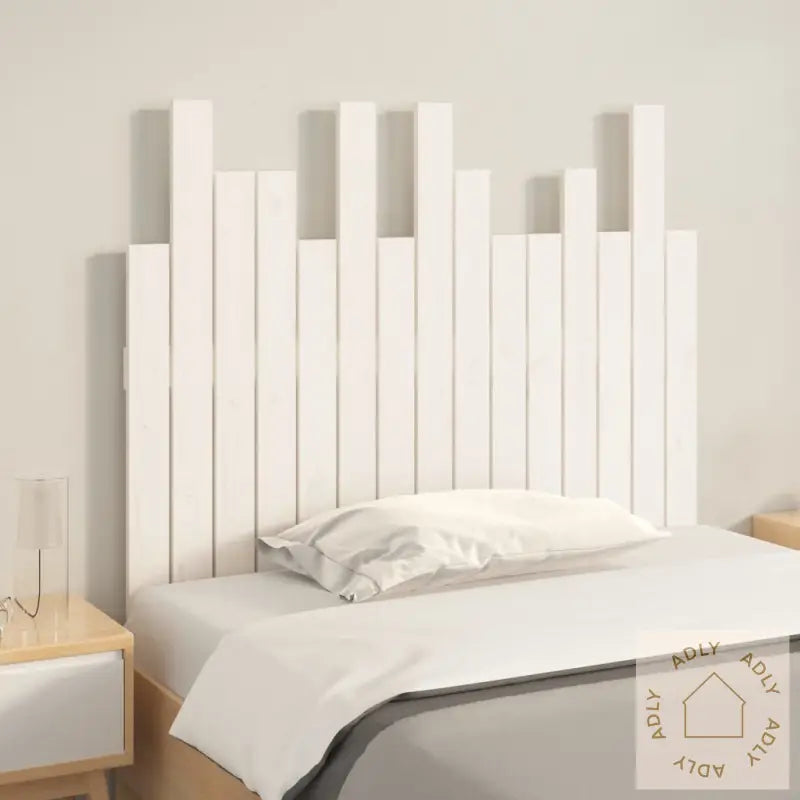 Veggmontert Sengegavl Hvit 95,5X3X80 Cm Heltre Furu