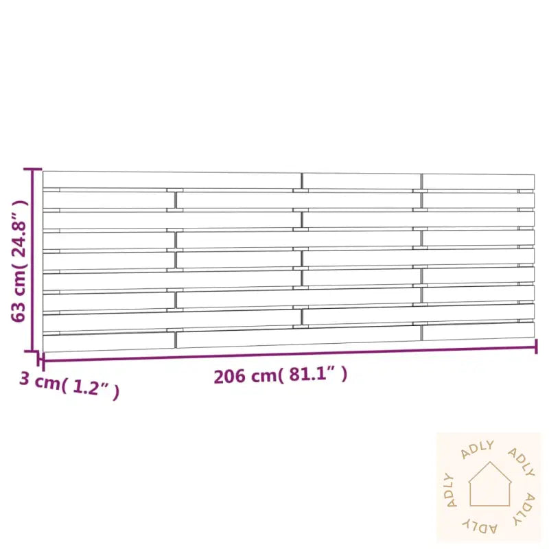 Veggmontert Hodegavl Honningbrun 206X3X63 Cm Heltre Furu