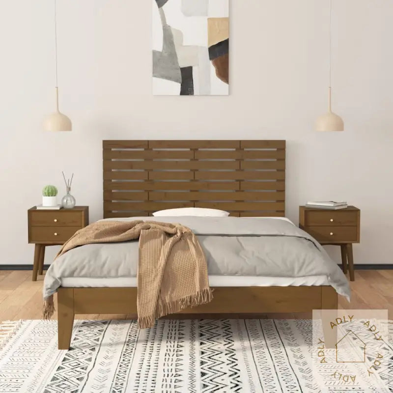 Veggmontert Hodegavl Honningbrun 126X3X63 Cm Heltre Furu