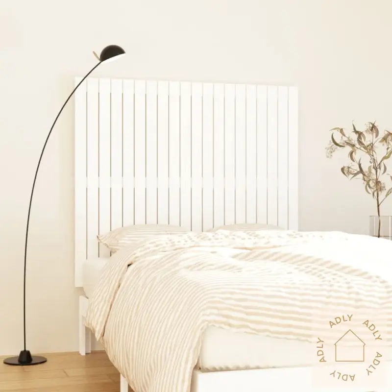 Veggmontert Sengegavl Hvit 127,5X3X110 Cm Heltre Furu