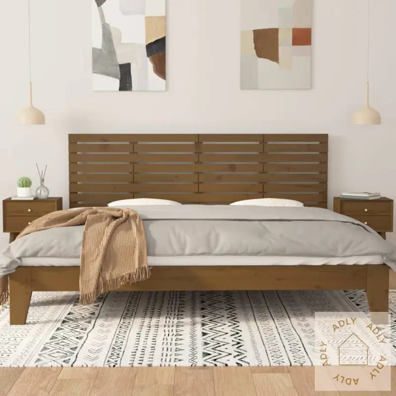 Veggmontert Hodegavl Honningbrun 206X3X63 Cm Heltre Furu