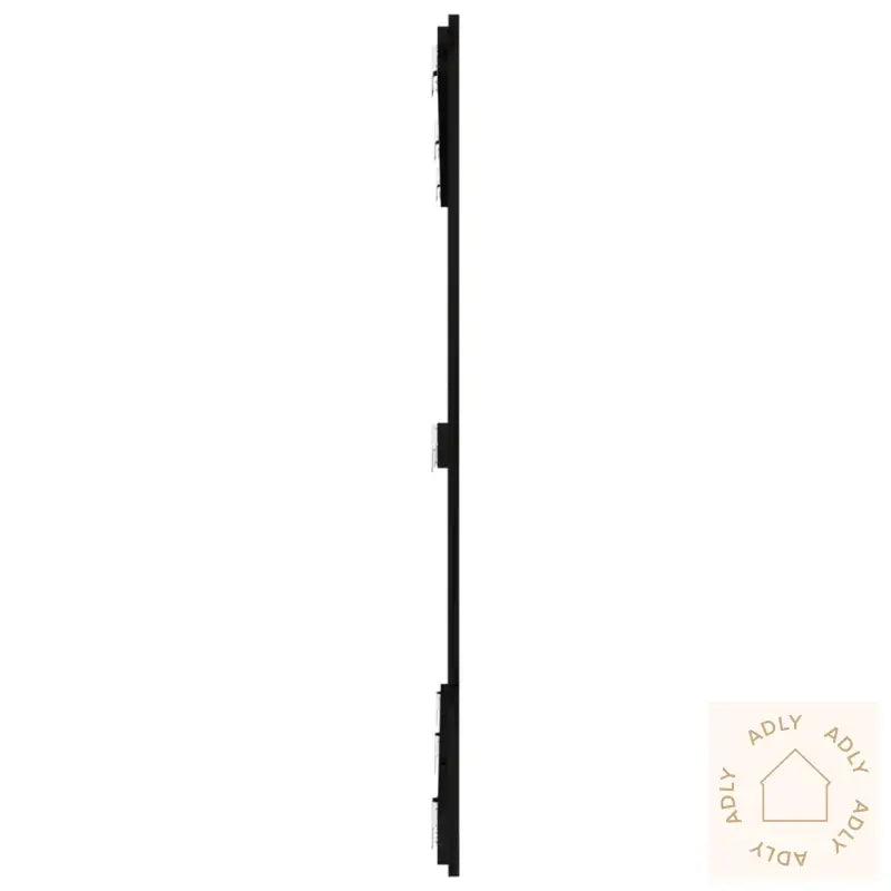 Veggmontert Sengegavl Svart 159,5X3X110 Cm Heltre Furu