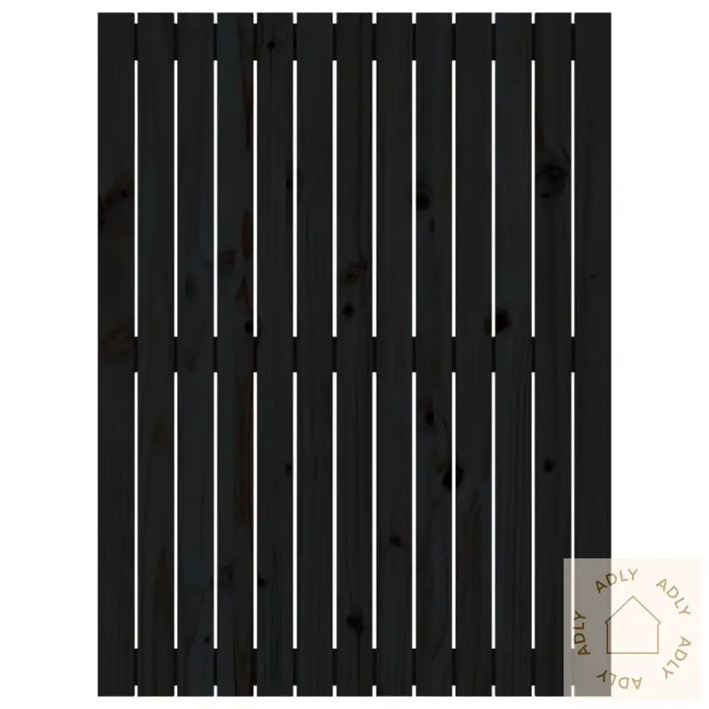 Veggmontert Sengegavl Svart 82,5X3X110 Cm Heltre Furu