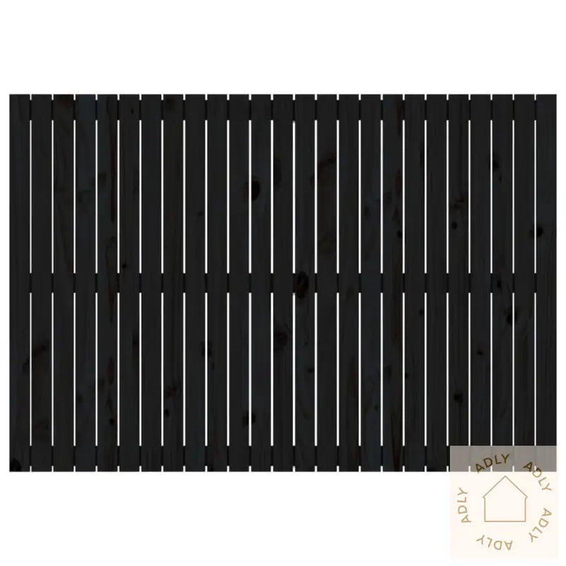Veggmontert Sengegavl Svart 159,5X3X110 Cm Heltre Furu