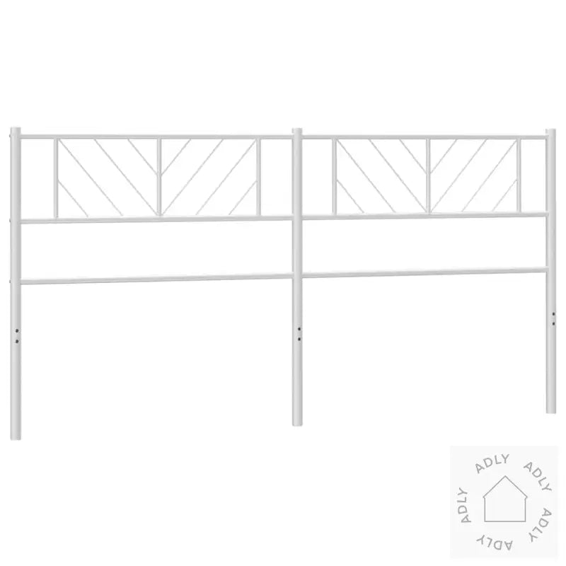 Sengegavl I Metall Hvit 180 Cm