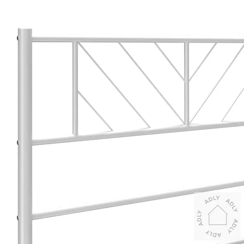 Sengegavl I Metall Hvit 180 Cm