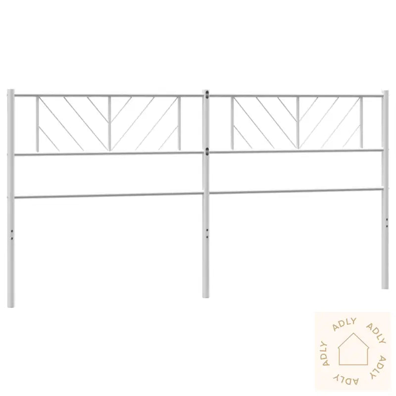 Sengegavl I Metall Hvit 180 Cm