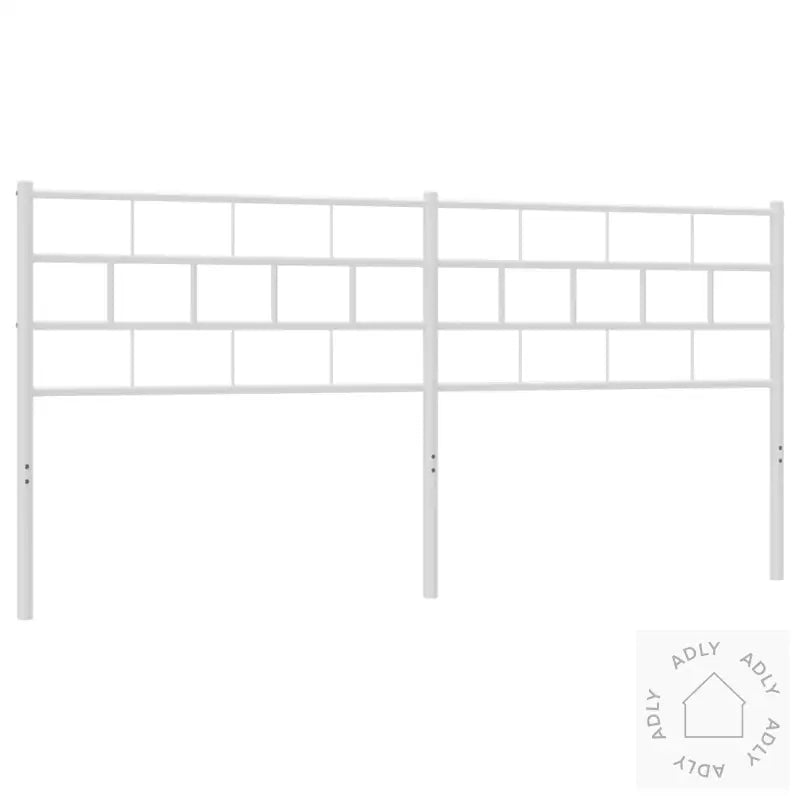 Sengegavl I Metall Hvit 160 Cm