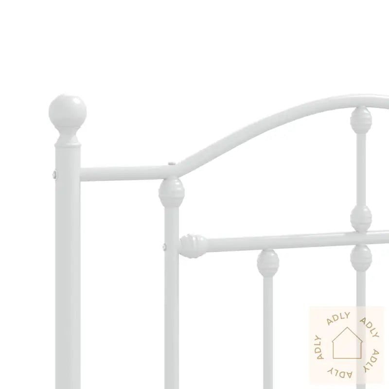 Sengegavl I Metall Hvit 100 Cm