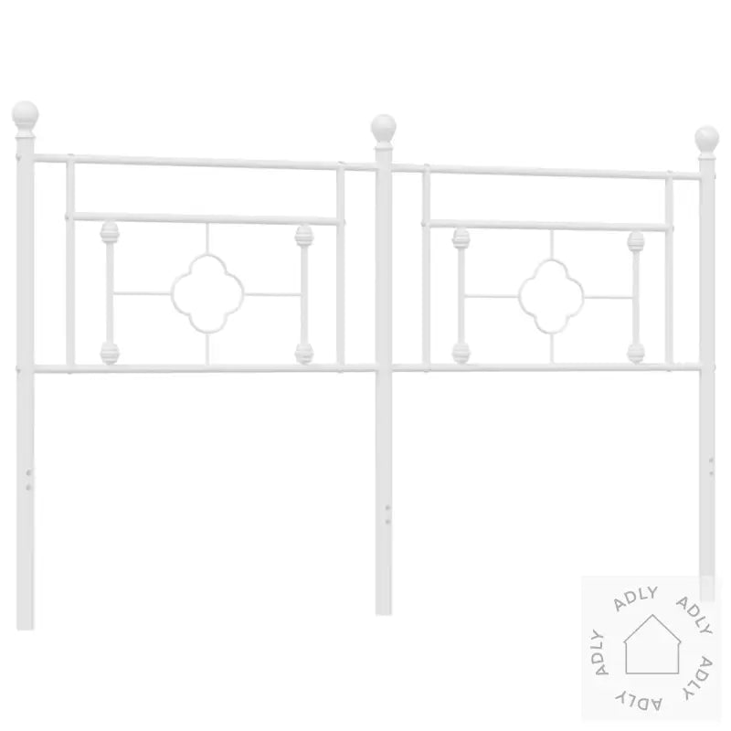 Sengegavl I Metall Hvit 160 Cm