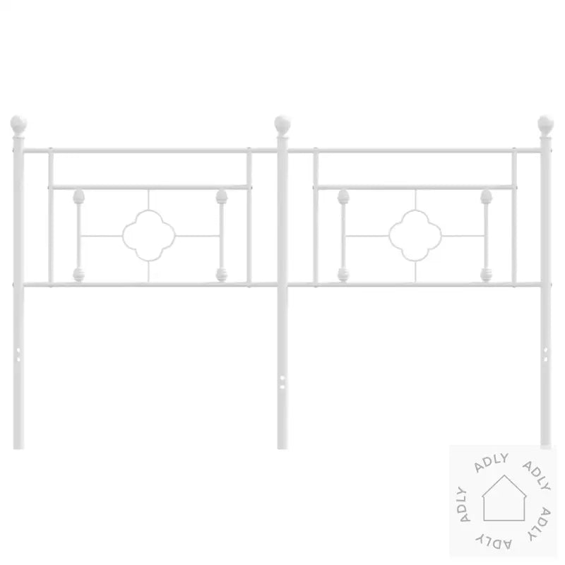 Sengegavl I Metall Hvit 160 Cm