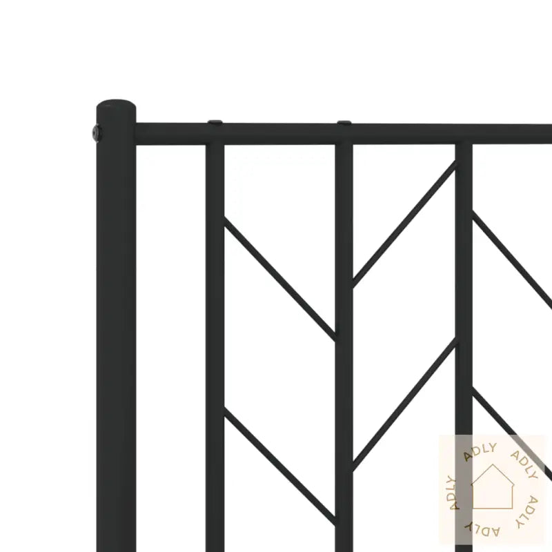 Sengegavl I Metall Svart 140 Cm