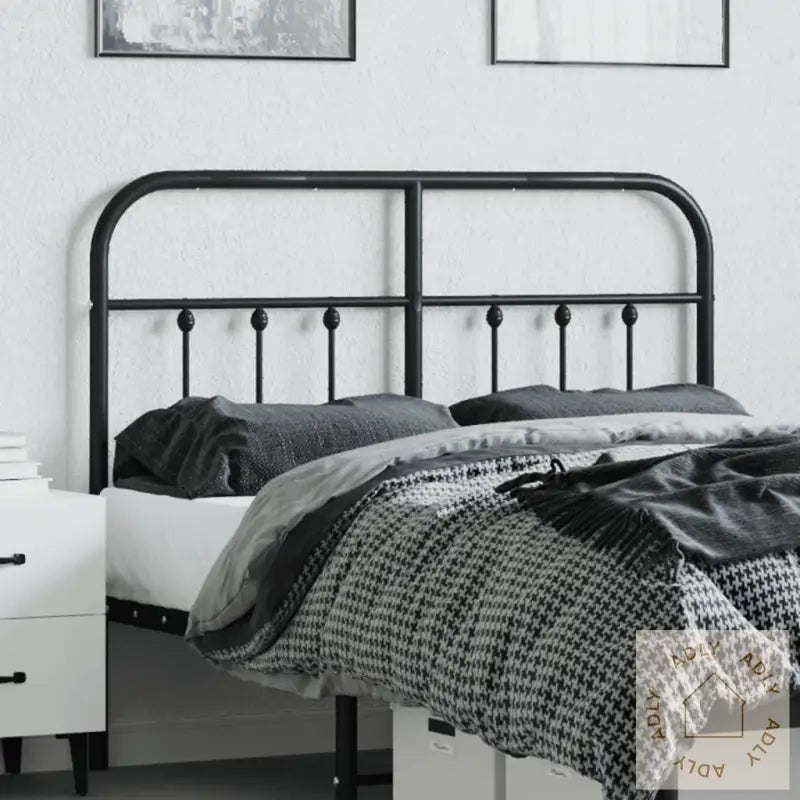 Sengegavl I Metall Svart 120 Cm