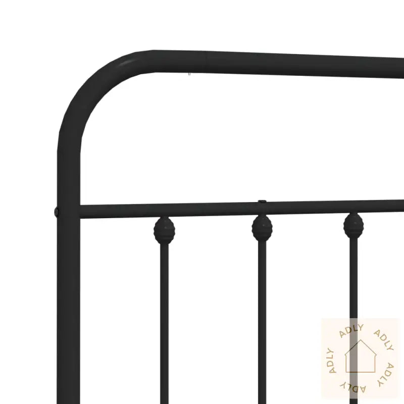 Sengegavl I Metall Svart 120 Cm