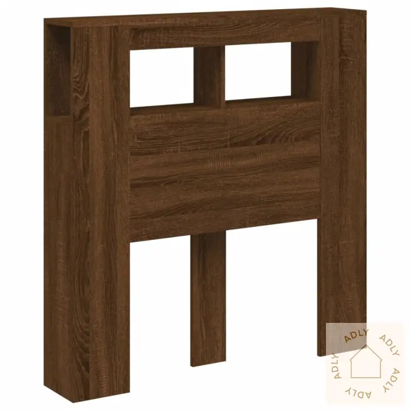 Sengegavl Med Led Brun Eik 100X18,5X103,5 Cm Konstruert Tre
