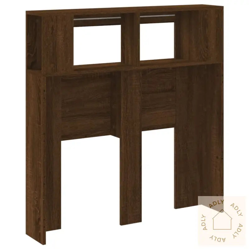 Sengegavl Med Led Brun Eik 100X18,5X103,5 Cm Konstruert Tre