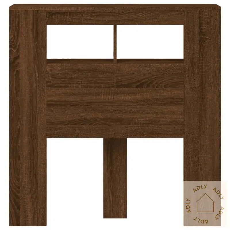Sengegavl Med Led Brun Eik 100X18,5X103,5 Cm Konstruert Tre