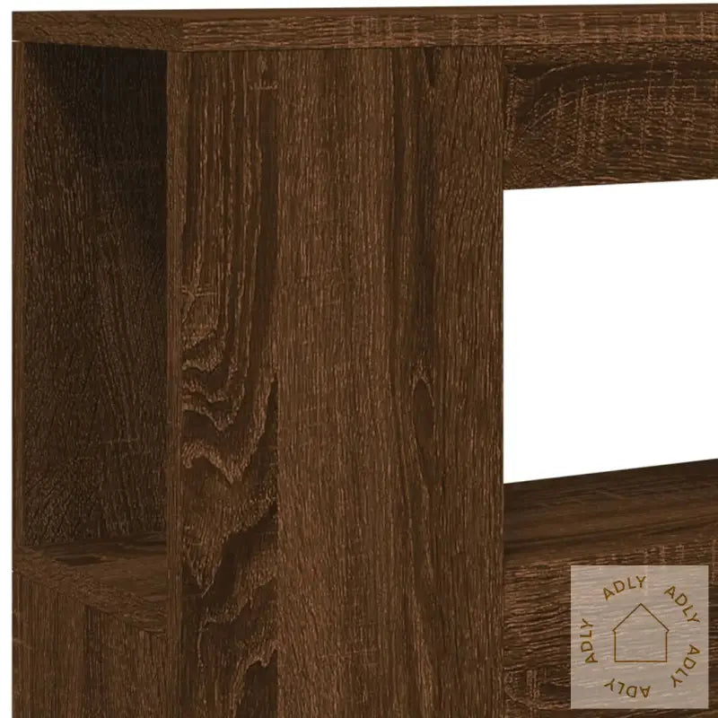 Sengegavl Med Led Brun Eik 100X18,5X103,5 Cm Konstruert Tre