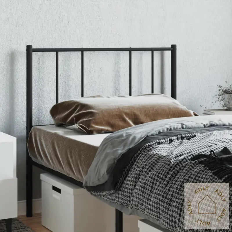 Sengegavl I Metall Svart 90 Cm