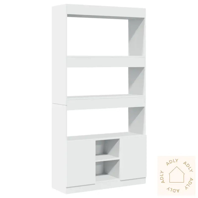 Highboard Hvit 92X33X180 Cm Konstruert Tre