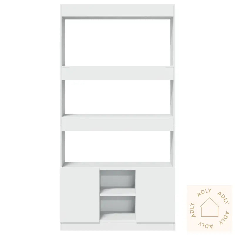 Highboard Hvit 92X33X180 Cm Konstruert Tre