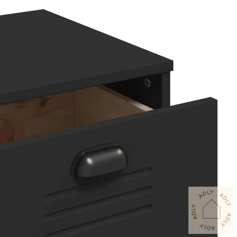 Skjenk Viken Svart 80X40X80 Cm Konstruert Tre