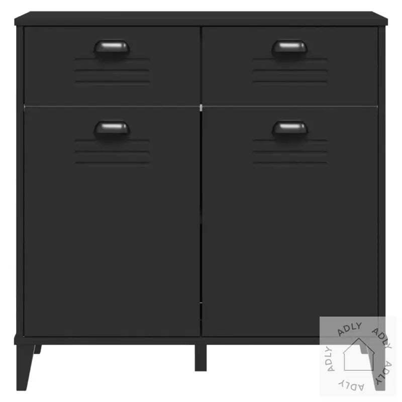 Skjenk Viken Svart 80X40X80 Cm Konstruert Tre